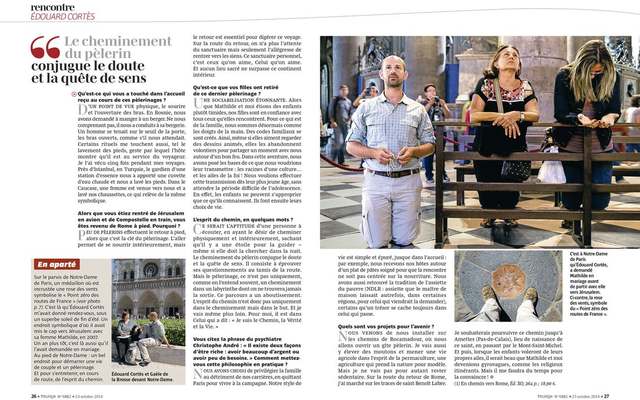 Parution, Pèlerin n°6882, 23 octobre 2014, Édouard Cortès (suite)